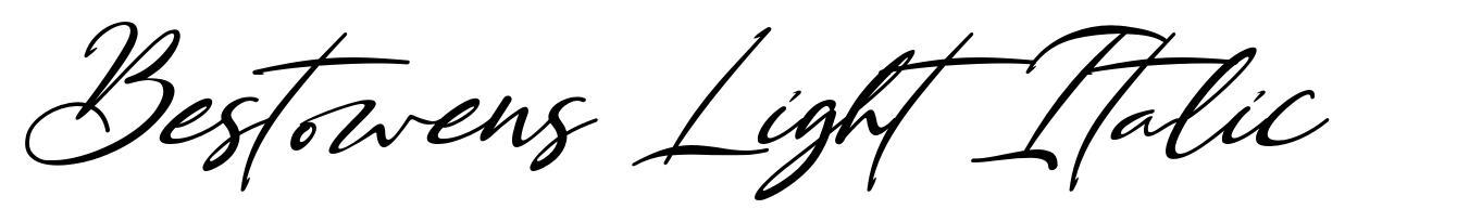 Bestowens Light Italic